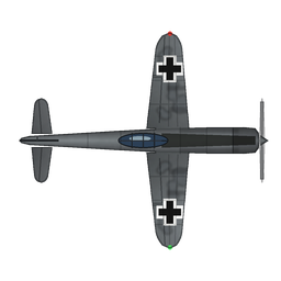 Fw 190 A-8 fighter, seen from above
