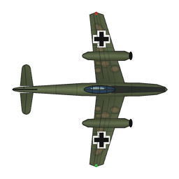 Me 262 A fighter, seen from above